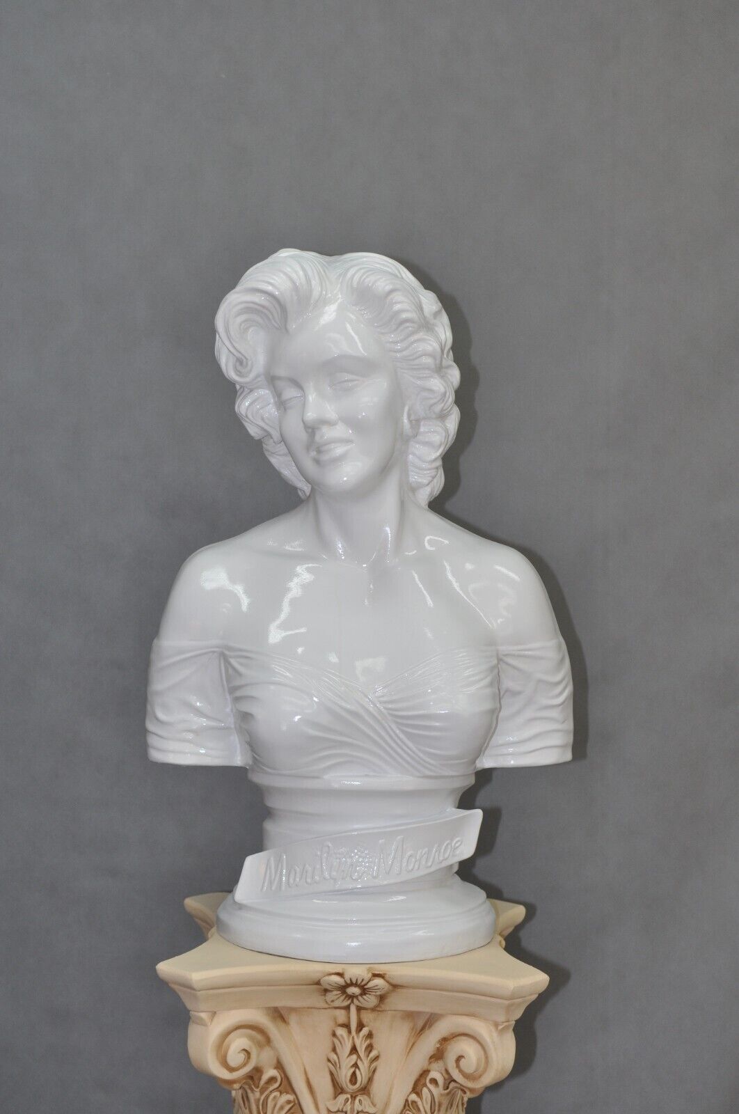 Frauenfigur Frauenstatue Skulptur Frauenbüste Handbemalt Vintage Stil Jugendstil