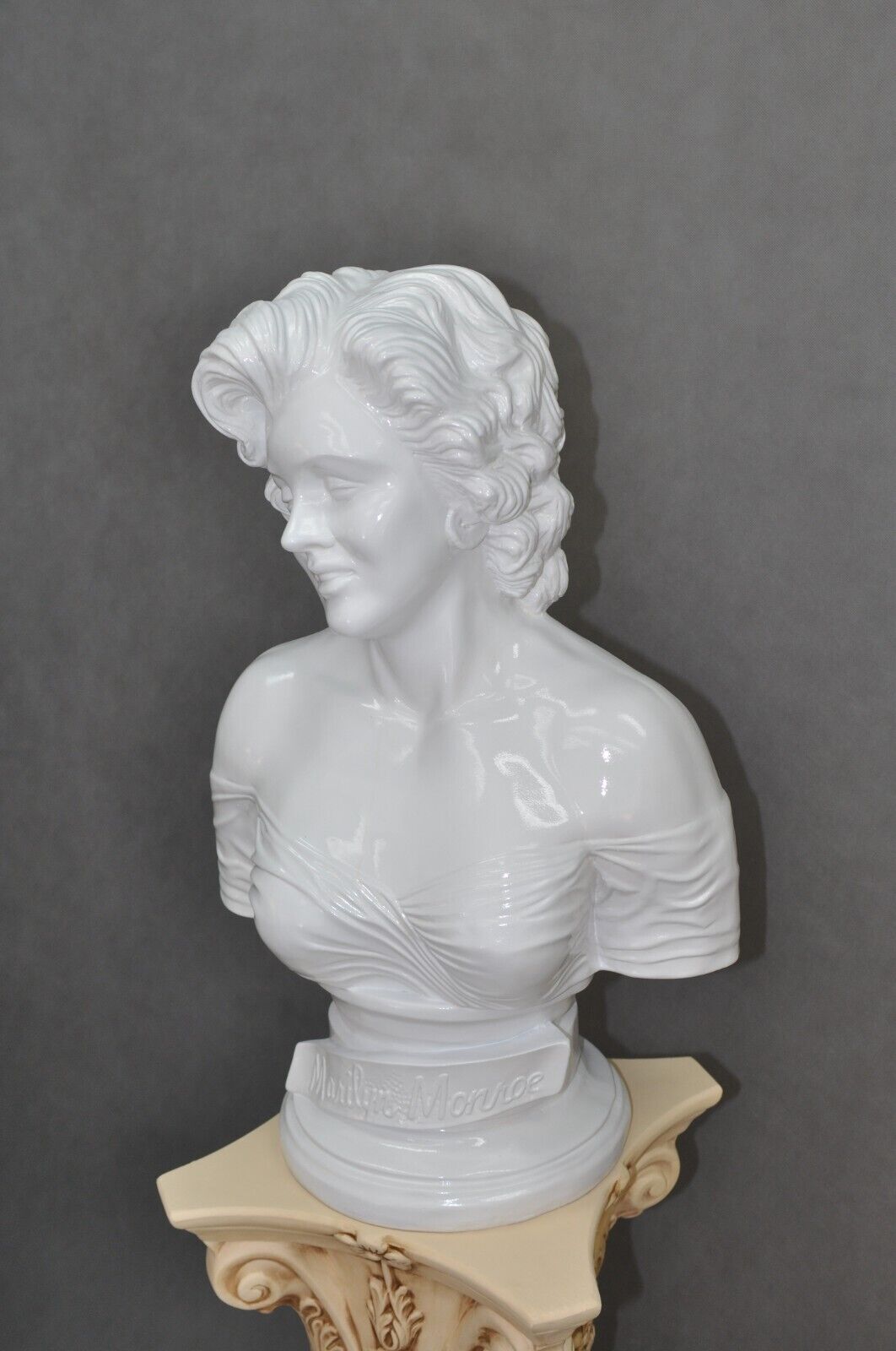Frauenfigur Frauenstatue Skulptur Frauenbüste Handbemalt Vintage Stil Jugendstil