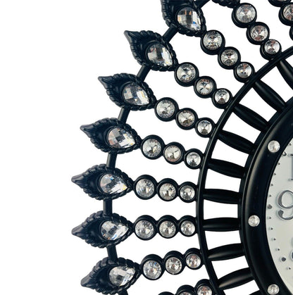 Große Wanduhr 55cm Wohnzimmer Designuhr Barock Stil Lautlos