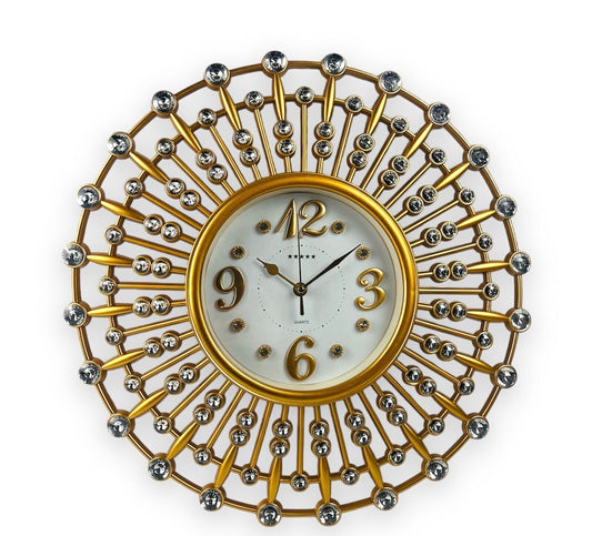 Große Wanduhr 45cm Wohnzimmer Designuhr Barock Stil Lautlos