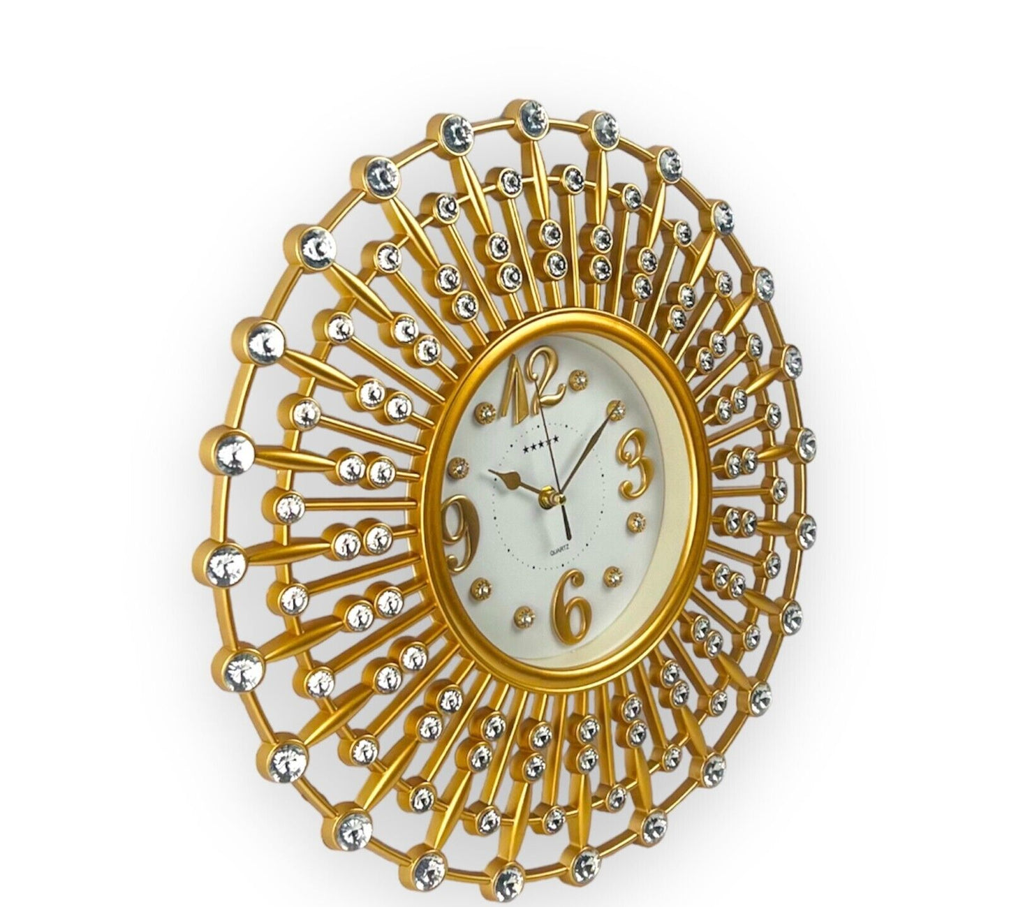 Große Wanduhr 45cm Wohnzimmer Designuhr Barock Stil Lautlos