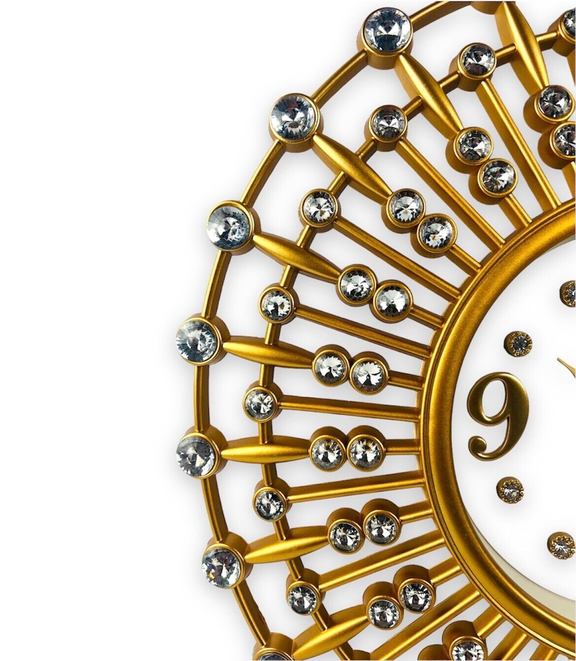 Große Wanduhr 45cm Wohnzimmer Designuhr Barock Stil Lautlos