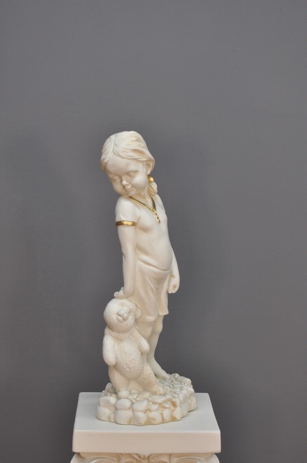 Frauenfigur Frauenstatue Skulptur Frauenbüste Handbemalt Vintage Stil Jugendstil