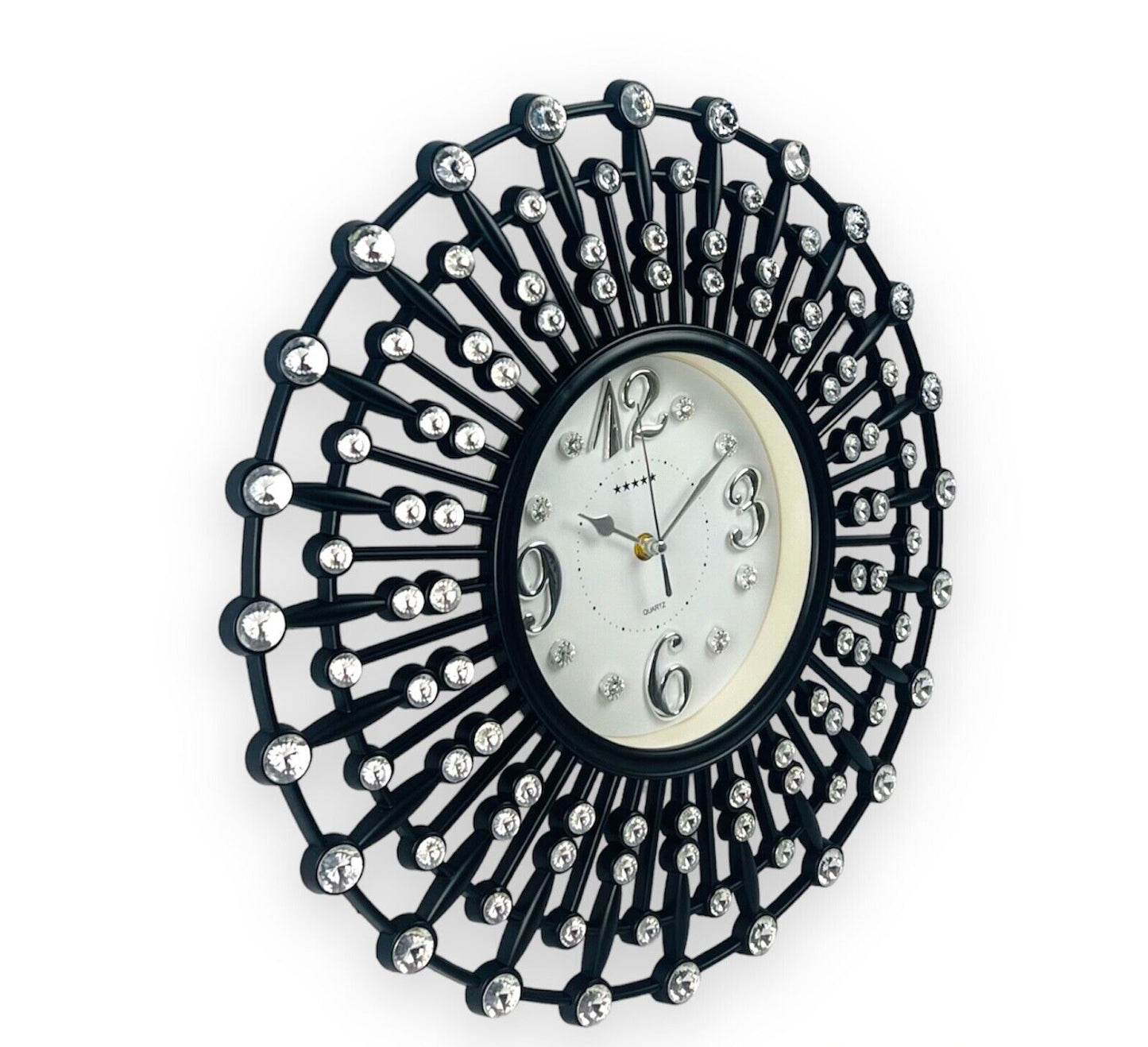 Große Wanduhr 45cm Wohnzimmer Küche Schlafzimmer Designuhr Barock Stil Lautlos
