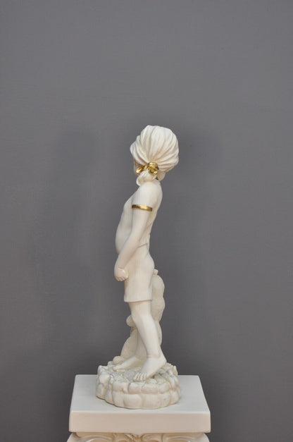 Frauenfigur Frauenstatue Skulptur Frauenbüste Handbemalt Vintage Stil Jugendstil