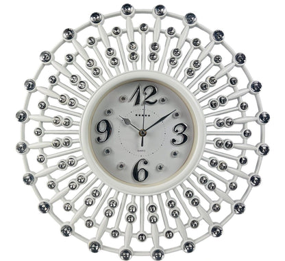 Große Wanduhr 45cm Wohnzimmer Designuhr Barock Stil Lautlos