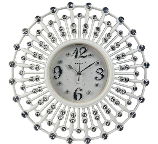 Große Wanduhr 45cm Wohnzimmer Designuhr Barock Stil Lautlos