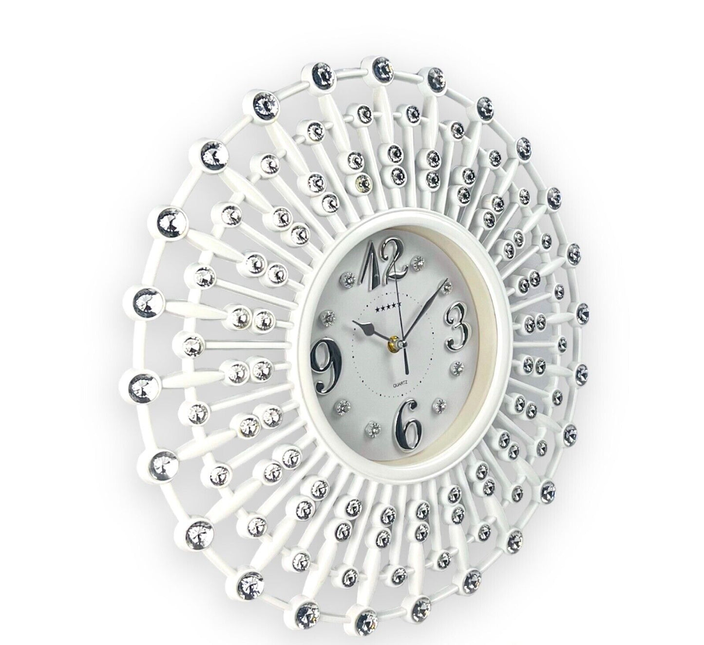 Große Wanduhr 45cm Wohnzimmer Designuhr Barock Stil Lautlos