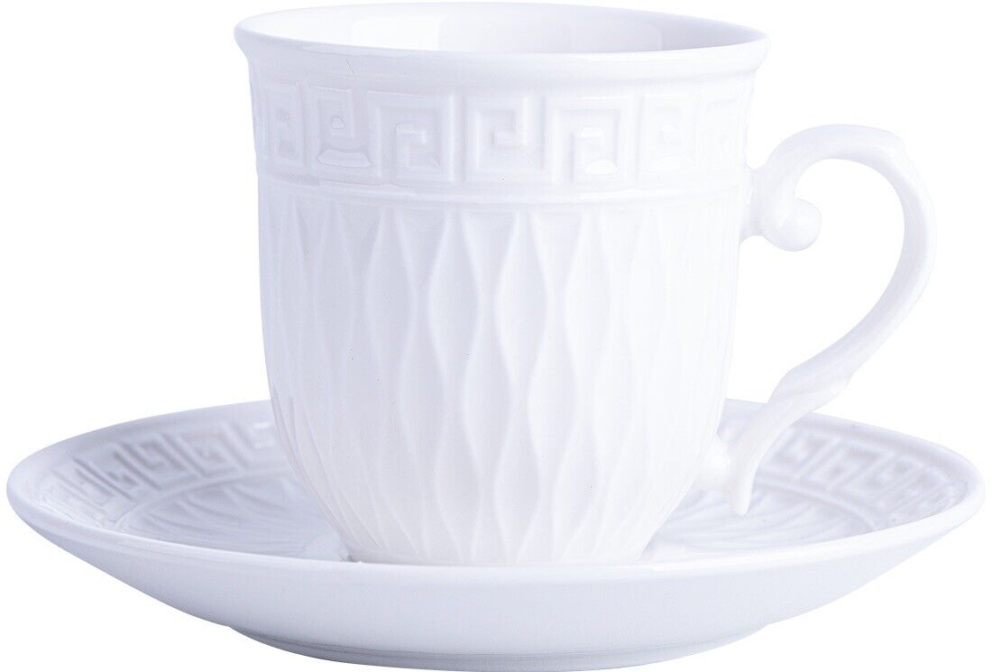 Kaffeetassenset für 6 Personen 12 Tlg Golf Design Tassen + Untertassen NEU