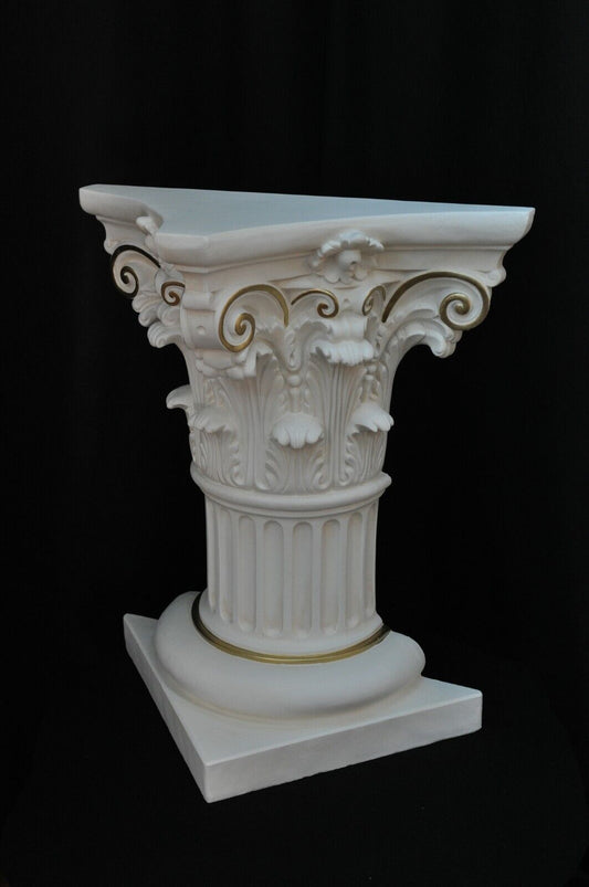 Säule Mäander Style Dekosäule 80cm Griechische Säulen Barock Podest Handbemalt