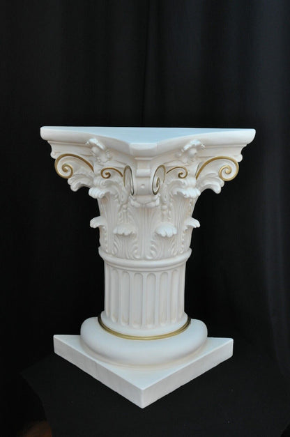 Säule Mäander Style Dekosäule 80cm Griechische Säulen Barock Podest Handbemalt