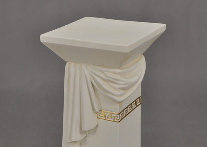 Säule Mäander Style Dekosäule 55cm Griechische Säulen Barock Podest Handbemalt